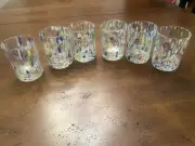 NWT- Set of 6 Arte di MURANO Alessandro Coppola Confetti Tumblers Glasses