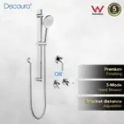 Decaura Hand 3-Mode Held Shower Head On Sliding Rail Set Round Shower Mixer Taps
