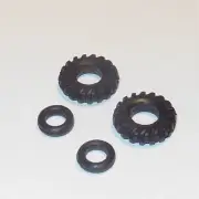 Matchbox King Size K 9b Claas Combine Harvester Set of 4 Black Tyres Pack #55