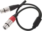 Kisangel Balanced Dual XLR Female to Male Y Splitter Cable Plated Shielded Microphone Audio Adapter for Dual Device Connectivity Recording and Broadcasting Equipment