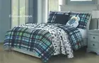 5-pc ☆ BOYS LOVE CREEPY CRAWLY BUGS ☆ Twin Comforter Coverlet Set Insects Plaid
