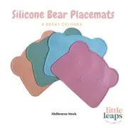 Silicone BEAR Baby Placemat BPA Free Table Place Mat Mess Free Feeding Bib Bowl