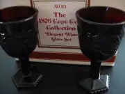 Vintage Avon 1876 Cape Cod Collection Elegant Wine Ruby Red Glass New in Box