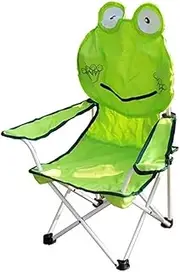 Camping Chairs Cartoon Cute Frog Chair Outdoor Lounge Chair Comfortable Breathable Backrest Armchair Portable Folding Beach Camping Chair Portable Folding Chair