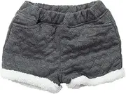 SHORH KID'S(ショーキッズ) SD-40284 Cable Knit Quilt Sheepboa Heart Pattern Short Pants for Fall and Winter