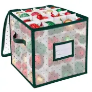 Christmas Ornament Storage Box, Christmas Storage Containers Organizer Green