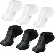 [UTXN] 6 Pairs Invisible Ankle Trainer Socks Women Casual No Show Ladies Socks Lightweight Thin Running Cotton Socks for Sports Leather Canvas Leisure Shoes 4-8UK/37-42EU