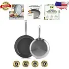 Premium 8" & 10" Tri-Ply Frying Pan Set – Scratch-Resistant, Ergonomic Handles