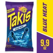 2 x Takis - Crunchy Rolled Tortilla Chips – Blue Heat, 9.9 Oz