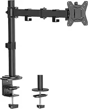 HUANUO Monitor Mount for 13-32 Inch Screens, Monitor Mount 1 Monitor Height Adjustment, Tilt, Swivel and Rotate, 2 Mounting Options, VESA 75 & 100 mm