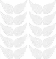 NUOBESTY DIY Angel Wings Patches 20pcs Decorative Sew-on Patches Garment Decor Applique for Clothing Accessories
