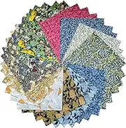 Vintage Fabric Squares 10x10 for Quilting Retro Floral Cotton Fabric Bundles Layer Cake Fabric for Quilting 10 Inch Precut Quilt Squares for Sewing Patchwork (42Pcs)