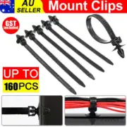UP160x Push Mount Winged Cable Wire Ties Car Chassis Nylon Tie Zip Fixing Straps