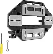 Door Hinge Template Jig Kit Aluminum Alloy Hole Opener Slotting Locator Adjustable Hinge Hole Guide with Chisel and Wrench Woodworking Hinge Positioning Guide for Wood Door