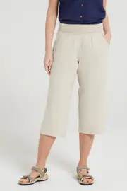 Skye Linen Blend Womens Capri Trousers