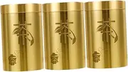 [Alipis] 3pcs Brass Tea Canister Lid Airtight Tea Storage Jar Kitchen Storage Container