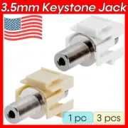 3.5mm Keystone Jack Coupler Stereo Audio Cable Adapter Female 3.5mm Coupler