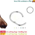 1 or 2PCS Hinged Piercing Rings Hoops Surgical Steel for Ear Nose Lip Piercings