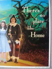 RARE NEW GOLDEN PRINT THERE'S NO PLACE LIKE HOME WIZARD OF OZ MOVIE POSTER