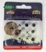 BNIB OO Gauge Bachmann 44-534 Satellite Dishes (x10) - For Houses