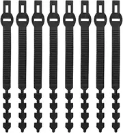 8PCS 40cm Black Tree Ties Straps Supports Heavy Duty Shrub Ties Adjustable Interlock Garden Tree Ties for Shrub Rose Tree Plant Support