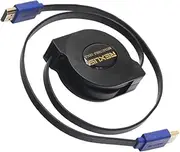 Retractable Cable V1. 1080p 3D Wire Line Cord, Black, 1.8m