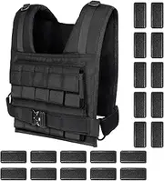 Adjustable Weighted Vest 35lbs/45lbs, Weighted Vest Men Weighted Training Vest Heavy Duty Weighted Exercise Vest With Iron Weights Workout Vest for Men and Women Strength Training Running Walking