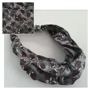 PUNK GREY HEART FIST HEARTSHINY HAIR STRETCHY ELASTIC HEADBAND HEAD BAND BANDANA