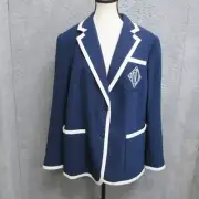 Lauren Ralph Lauren LRL Blazer Jacket Blue Polyester Spandex, Size 16W