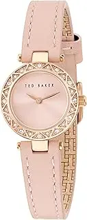 [TED BAKER] Women's BKPJLS506 Pink Jolyye Crystal Rose Gold-Tone Pink Leather Watch