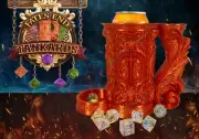 FIGHTER Tankard Dice Tower & Vault; Pop-Beer Can Stein Flagon Mug Insert TTRPG