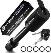Tyger Auto Solid Hitch Lock Pin with Locking Key - 5/8 inch Pin Holes on 2 inch Receivers | Class III IV V | 19,000 lb Load Rating | TG-HL3U001B | Weatherproof Anti-Theft