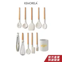 在飛比找蝦皮商城優惠-KEMORELA 白色耐熱矽膠廚具 烘焙用具 矽膠鍋鏟 食物