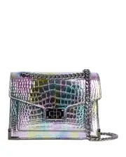 The Kooples Emily Croc Effect Iridescent Chain Bag One Size