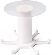 Fdit Multifunctional Rotating Kitchen Wall Hook, ABS Material for Spatula Spoon Storage, Hole Design, Rotating Hanger Hook (Simple White)