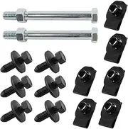 16Pcs Front Leaf Spring Bracket Mounting Kit with Eye Bolts & J-Clips for 1967-1981 Camaro Nova Pontiac Firebird