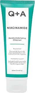 Q+A Niacinamide Gentle Exfoliating Cleanser, Niacinamide, Inulin and Fructose protect your skin against irritation and sensitivity, whilst promoting clear, calm skin, 125ml