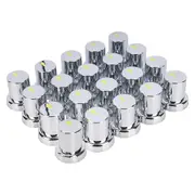 ABS Wheel Nut Covers Safety Arrow Chrome Caps For Trucks Trailers Bus - 20pcs