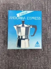 Andorra Espresso Pot ALPA Puppieni Made In Italy Coffee 2 Cup Stovetop