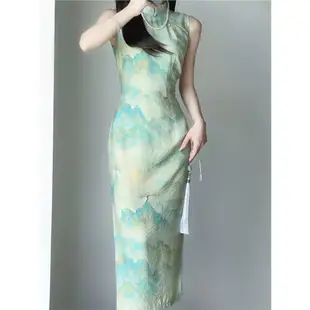 旗袍女復古中國風長裙改良旗袍