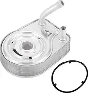 X AUTOHAUX Engine Oil Cooler for Hyundai Elantra 17-19 L4 1.6L Transmission Oil Cooler Trans Cooler with O-ring Seals No.264102B740 Aluminum Alloy Silver Tone