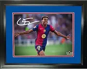 Framed Lamine Yamal FC Barcelona Facsimile Laser Engraved Signature Auto 11"x14" Soccer Photo HOFSM Holo