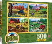 Masterpieces 4 x 500 Piece Jigsaw Puzzles - Farm & Country