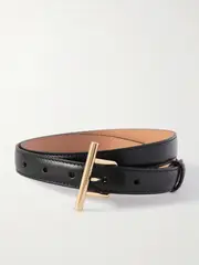 [MCQUEEN] MCQUEEN - T-bar Leather Skinny Belt - Black - 70 70 Black