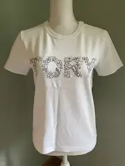 NWT Receipt Tory Burch Tory Paisley Tee T-Shirt Women's sz S GIFT Ship FREE