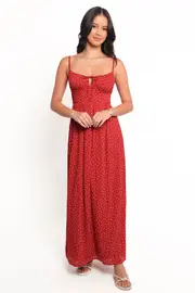 [PUP25] Ariadne Midi Dress - Red S Red