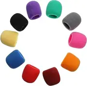 10Pcs Colorful Microphone Sponge Covers Durable Windscreen Pads for Enhanced Sound Quality and Moisture Protection Microphone Accessories for Streaming