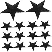 Tofficu 24 Pack Star Embroidered Iron-on Patches Decorative Appliques for Backpacks Jeans Jackets