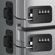 2 Pack Refrigerator Door Lock with Password, Child Proof Door Lock for Kitchen Refrigerator, Cabinets and Drawers, Closets, Windows (Black)