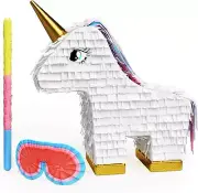 Unicorn Bundle Pinata Bat and Blindfold Fun Game Birthday Party Decoration Kids